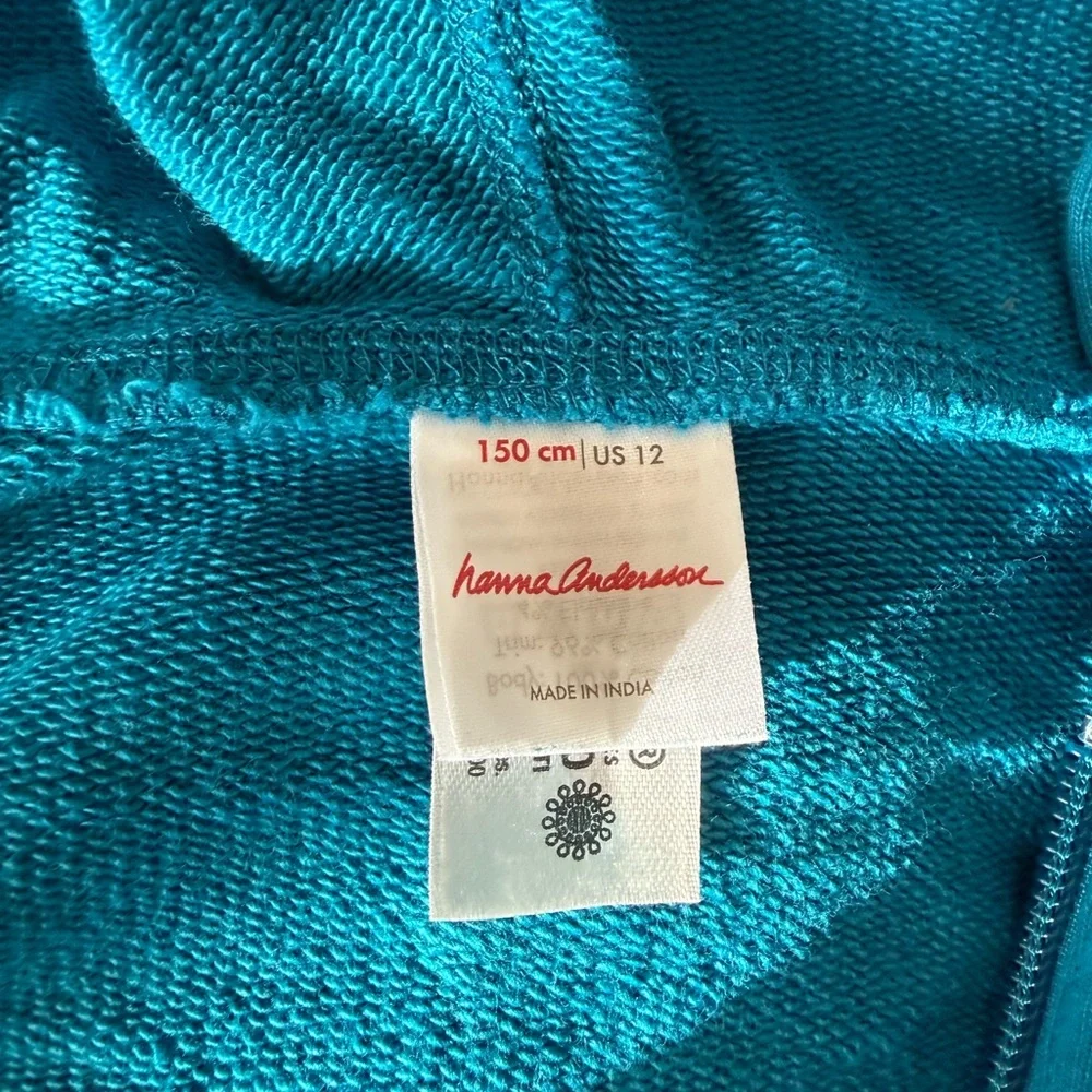 Hanna Andersson Kids Bright Blue Hoodie - Picture 5 of 5